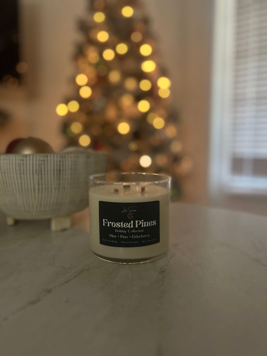 Frosted PInes Candle